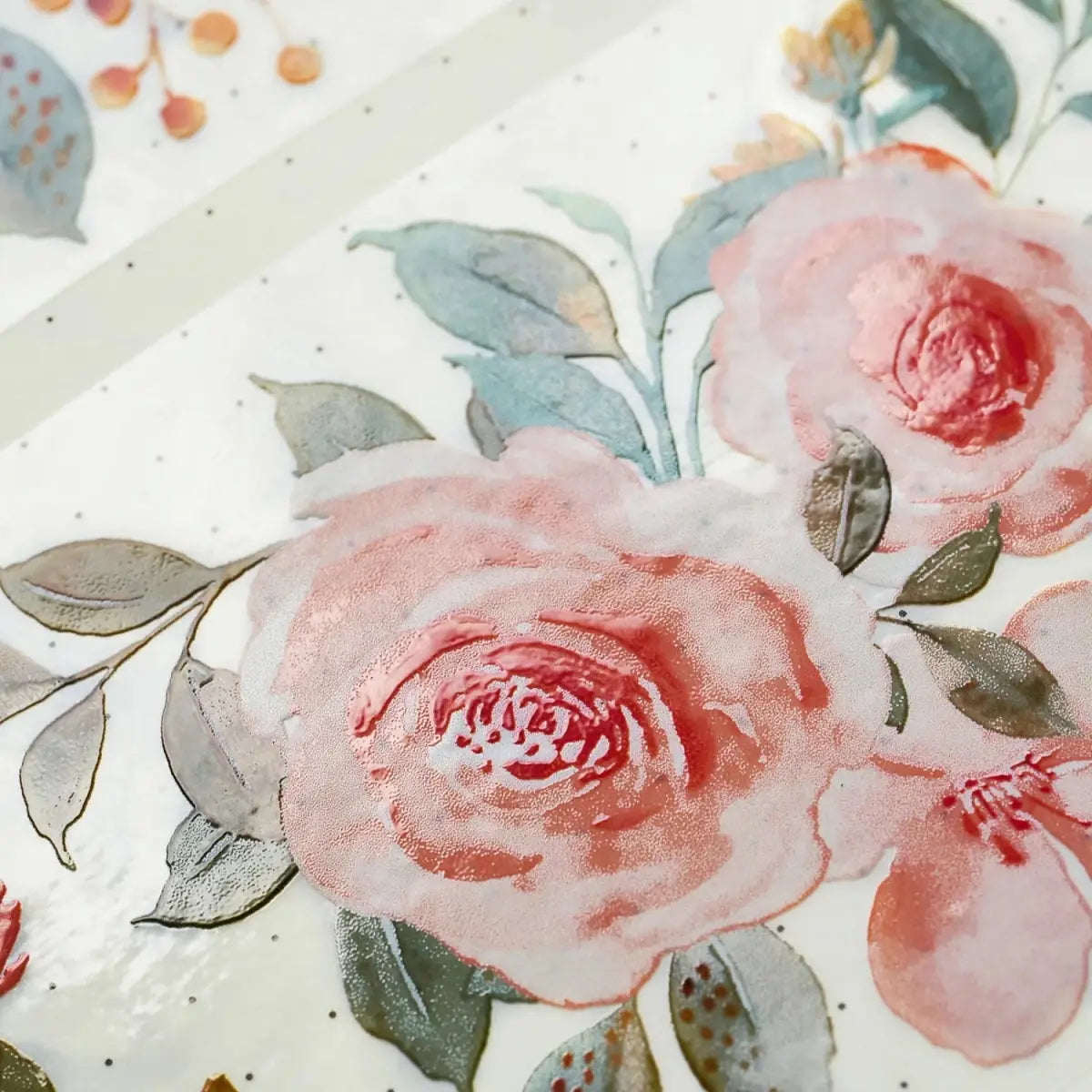 Clear tape Flower Corridor Wide PET Tape - 60 mm - 5 - Washi Tape Shop - Tidformera