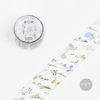 Dekorationstejp med blomster. Clear tape Flower - Flourish pattern från BGM - Tidformera