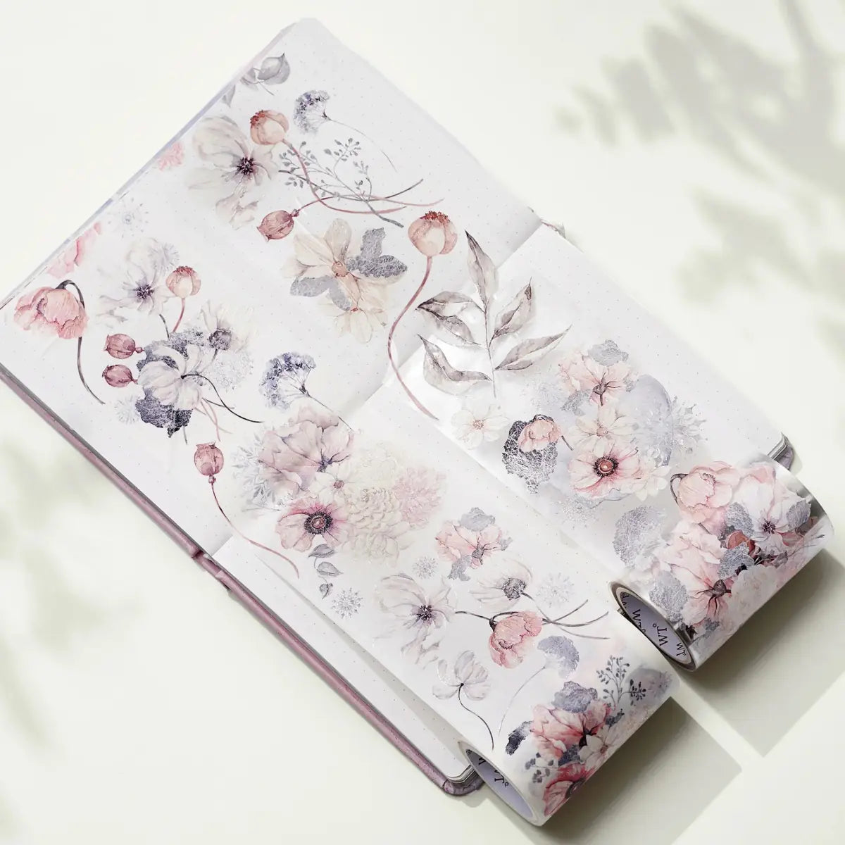 Clear Tape Frostbloom Wide - 70 mm - 4 - Washi Tape Shop - Tidformera