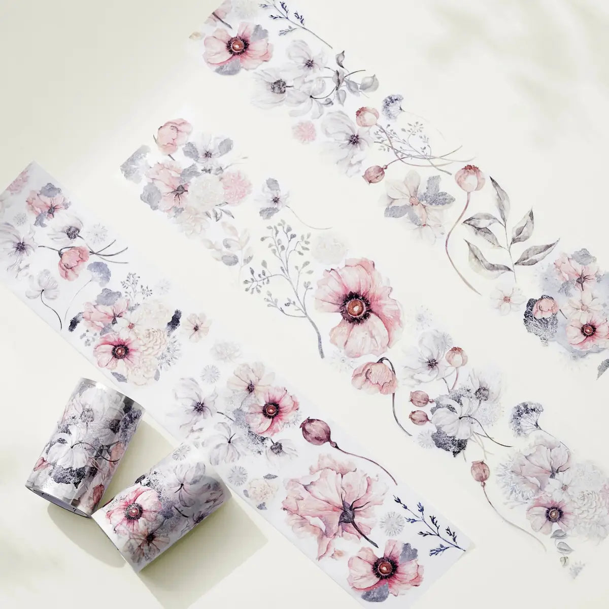 Clear Tape Frostbloom Wide - 70 mm - 8 - Washi Tape Shop - Tidformera