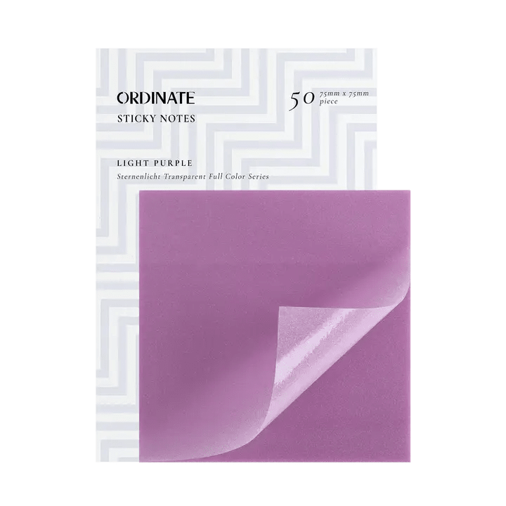Clear Transparent Sticky notes - Light Purple - 1 - Ordinate - Tidformera