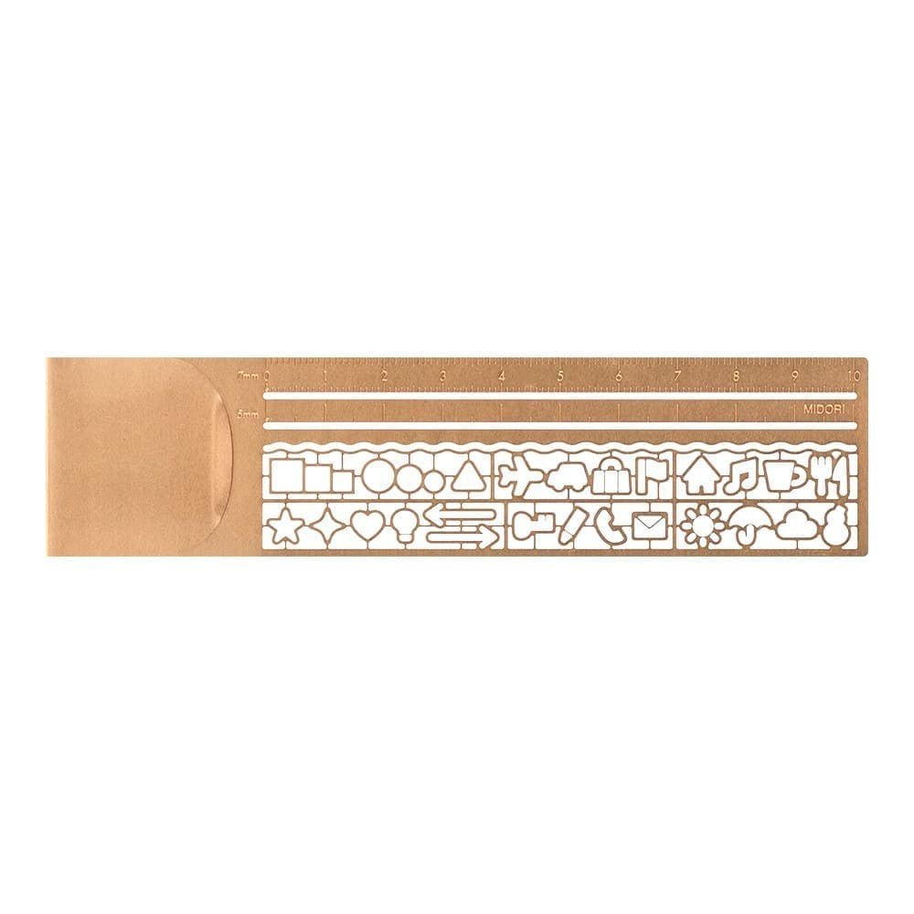 Clip Ruler Brass - Copper - Midori - Tidformera