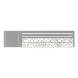 Clip Ruler Brass - Silver - 1 - Midori - Tidformera