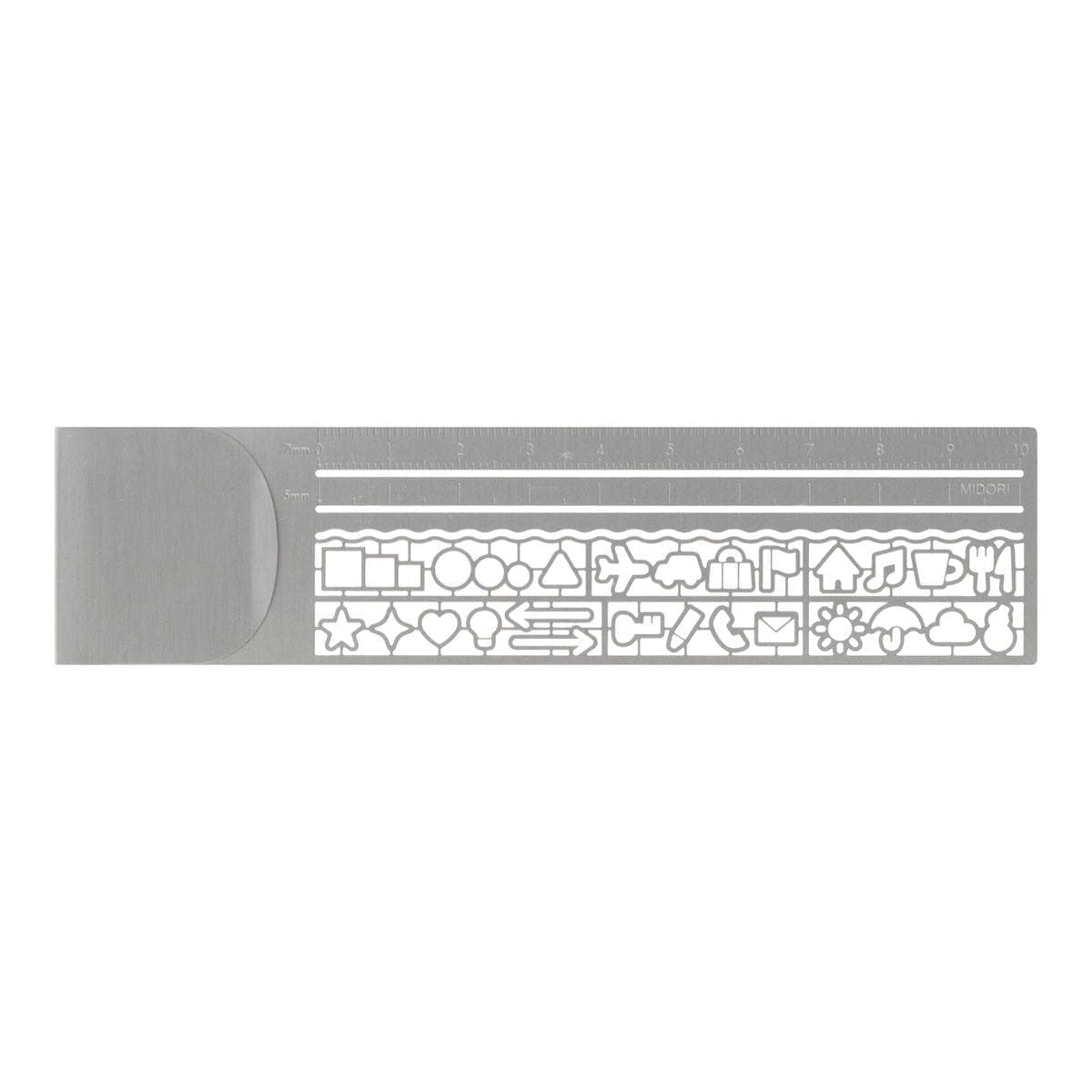 Clip Ruler Brass - Silver - 1 - Midori - Tidformera