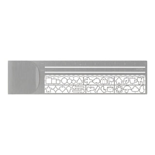 Clip Ruler Brass - Silver - 1 - Midori - Tidformera