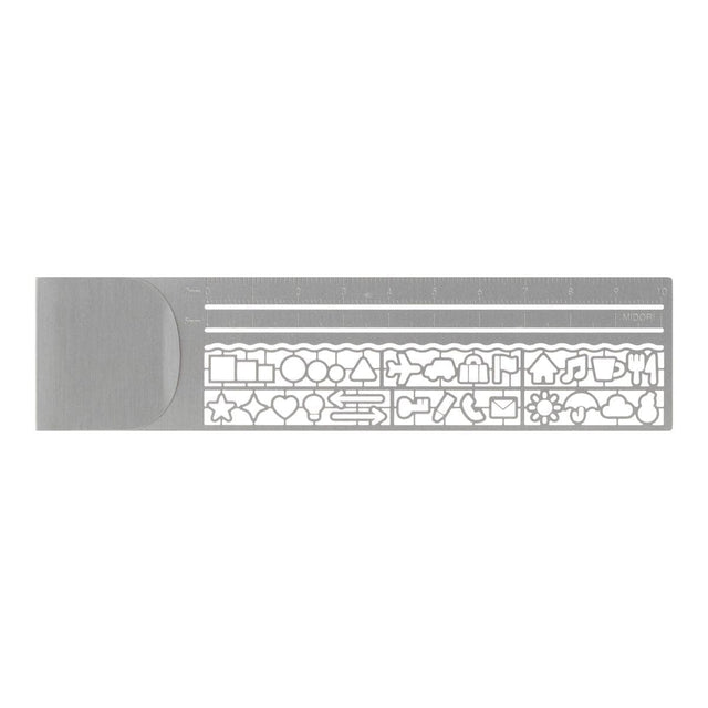 Clip Ruler Brass - Silver - 1 - Midori - Tidformera