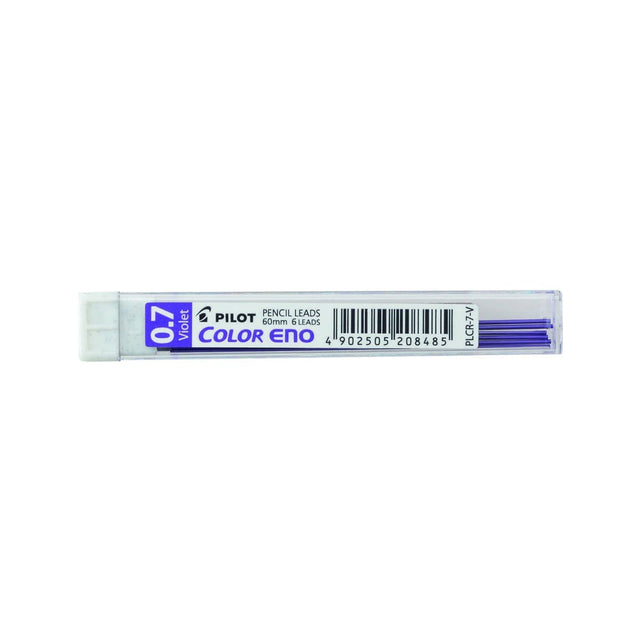 Förpackning med Color Eno Färgstift 0,7 Violet från Pilot Pen. Lila blyertsstift.