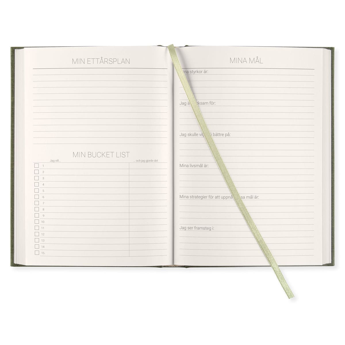 Dagböcker Paperstyle - Khaki Green 1 - år - 3 - Paperstyle - Tidformera