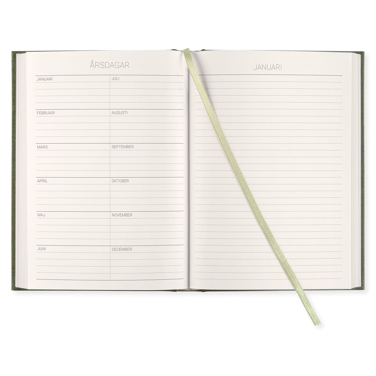 Dagböcker Paperstyle - Khaki Green 1 - år - 4 - Paperstyle - Tidformera