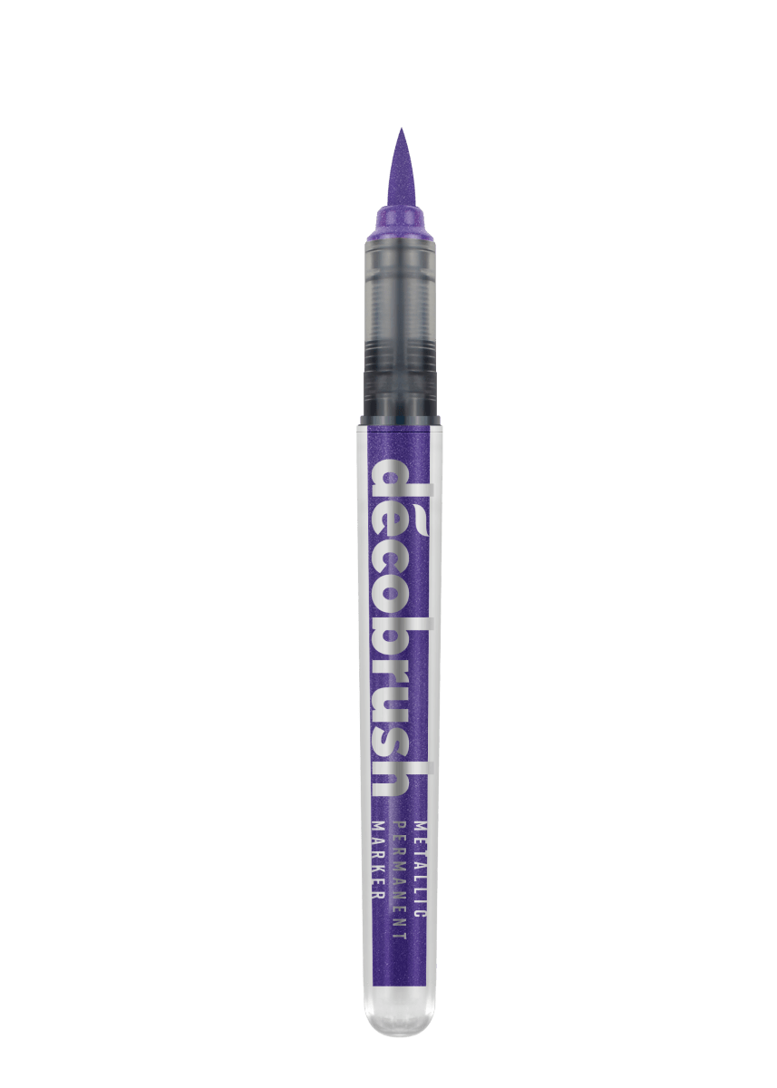 Decobrush - Metallic - Violet från Karin - Lila penselpenna utan lock - Tidformera