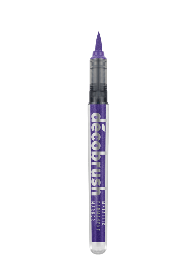 Decobrush - Metallic - Violet från Karin - Lila penselpenna utan lock - Tidformera