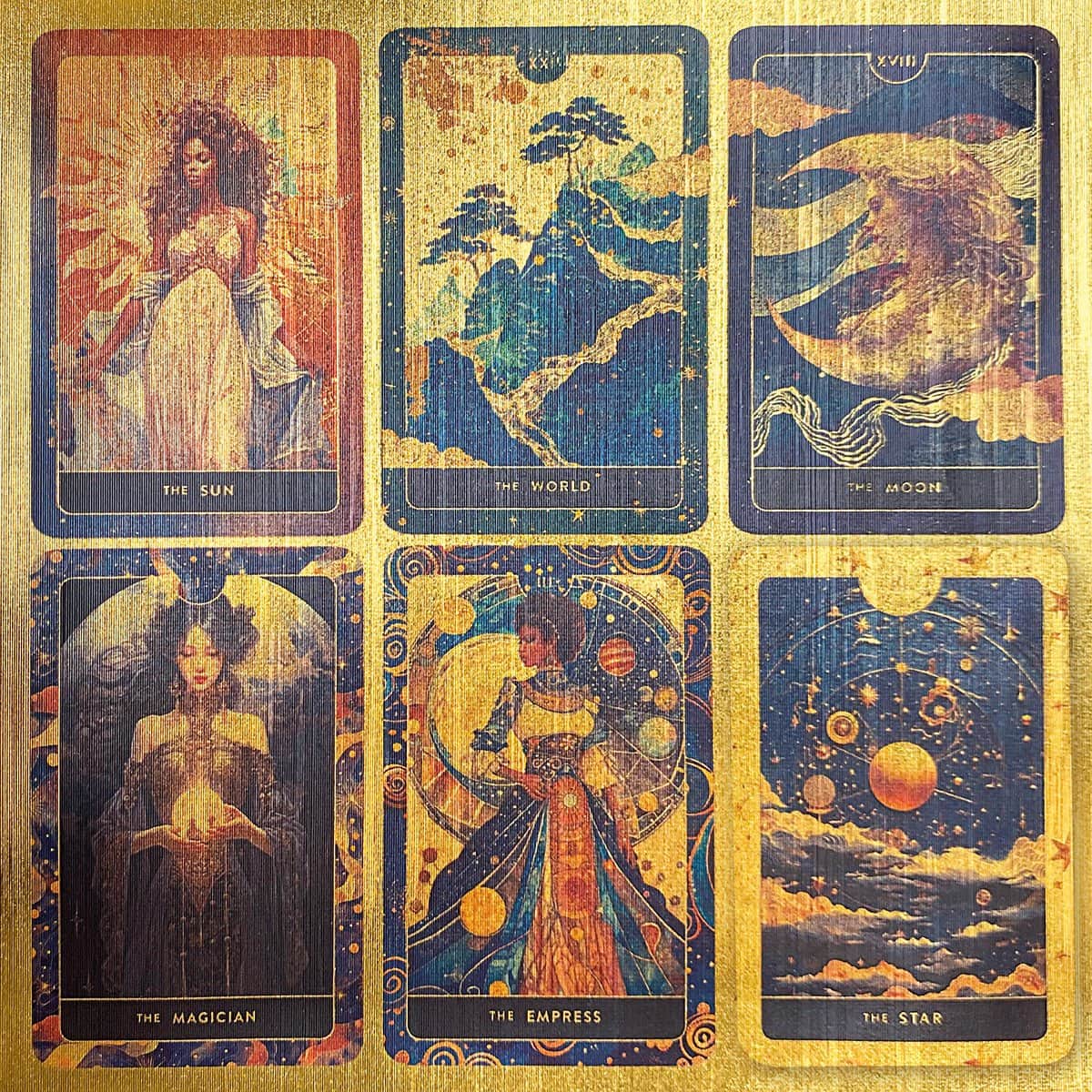 Deluxe Paper 15 x 15 cm - Gold - Celestial - 5 - pack - 6 - Ciao Bella - Tidformera