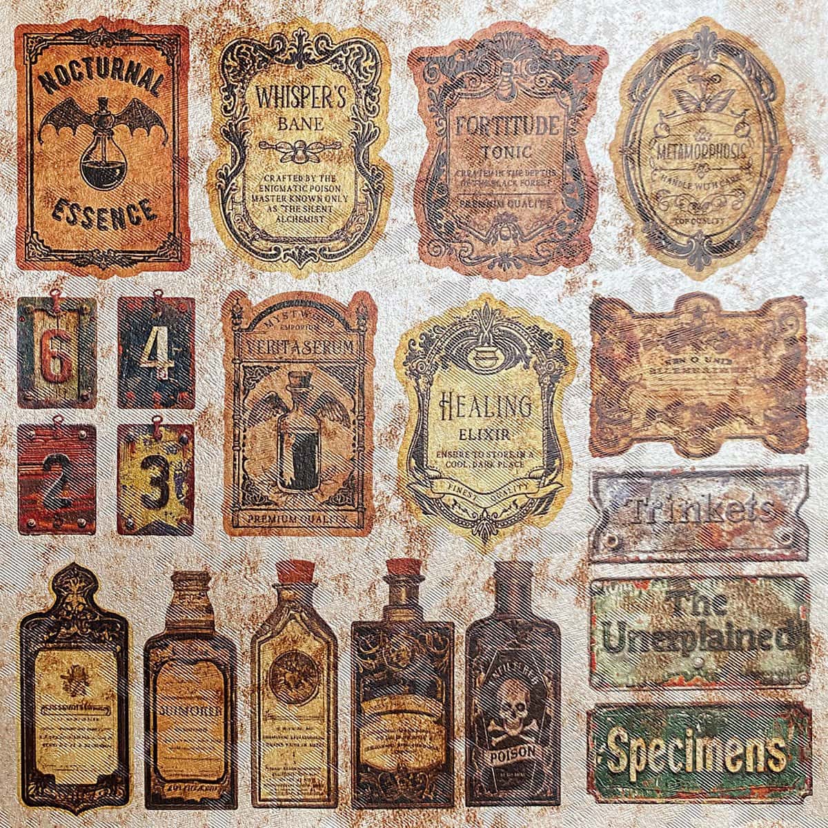 Deluxe Paper 15 x 15 cm - Pearl - Cabinet of Curiosities - 5 - pack - 3 - Ciao Bella - Tidformera