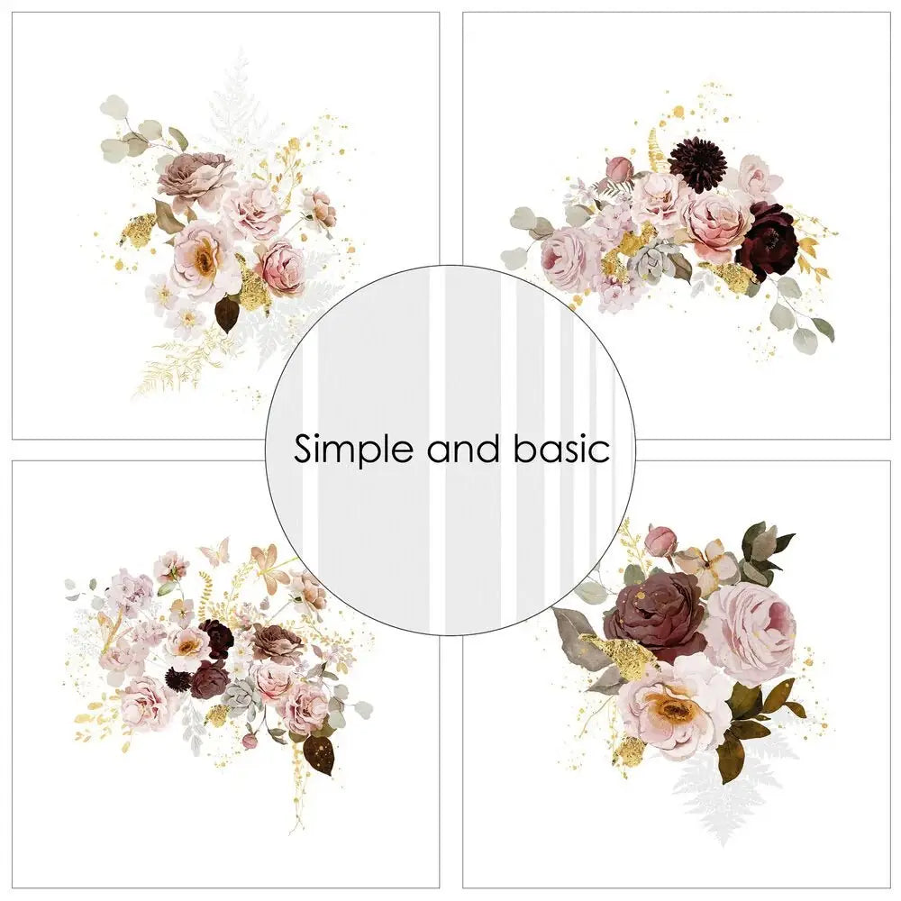 Design paper - Autumn Flowers - 1 - Simple and basic - Tidformera
