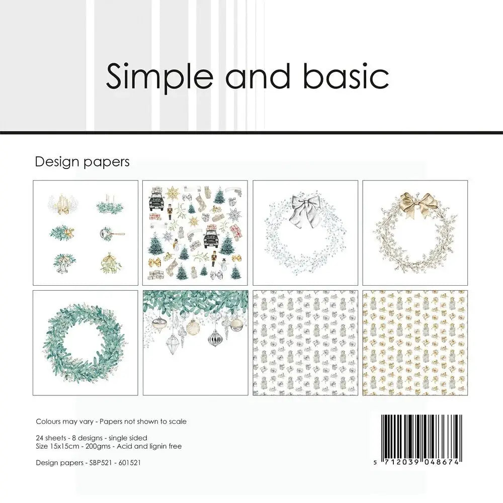 Design paper - Elegant Christmas - 2 - Simple and basic - Tidformera