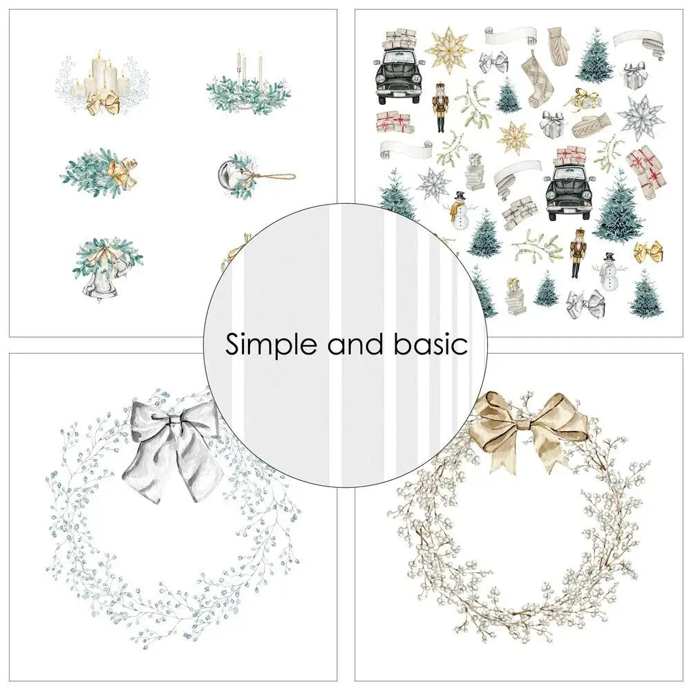 Design paper - Elegant Christmas - 1 - Simple and basic - Tidformera