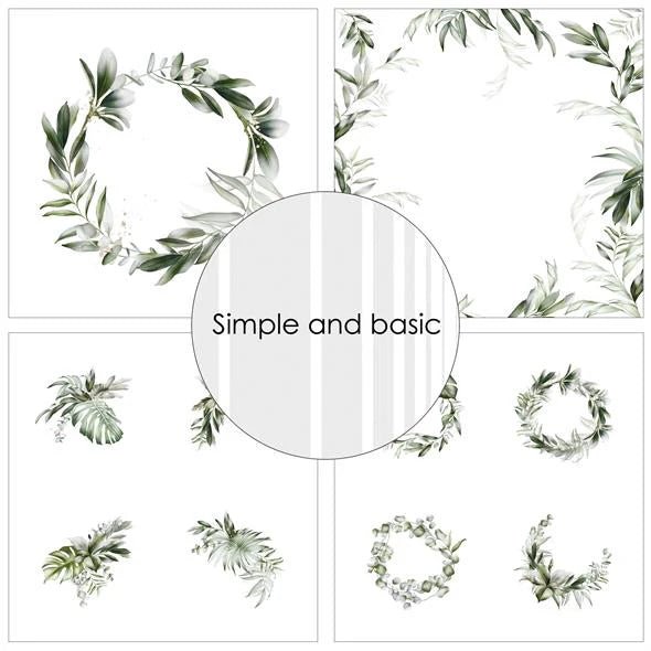 Design paper - Green Softness - 1 - Simple and basic - Tidformera