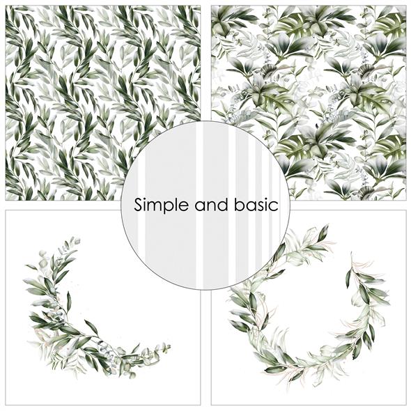 Design paper - Green Softness - 3 - Simple and basic - Tidformera