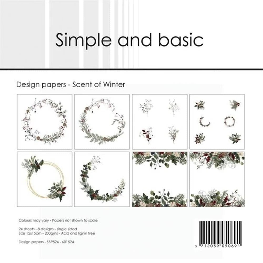 Design paper - Scent of Winter - 2 - Simple and basic - Tidformera