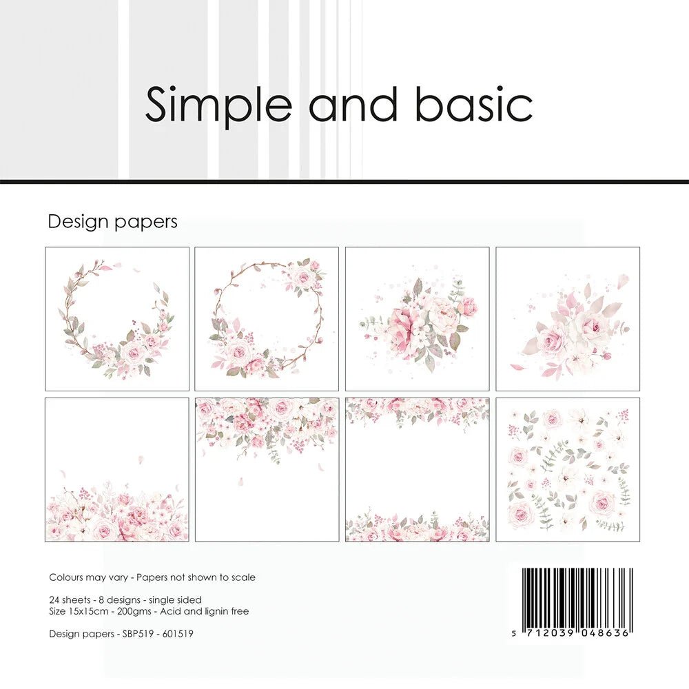 Design paper - Silent Rose - 2 - Simple and basic - Tidformera