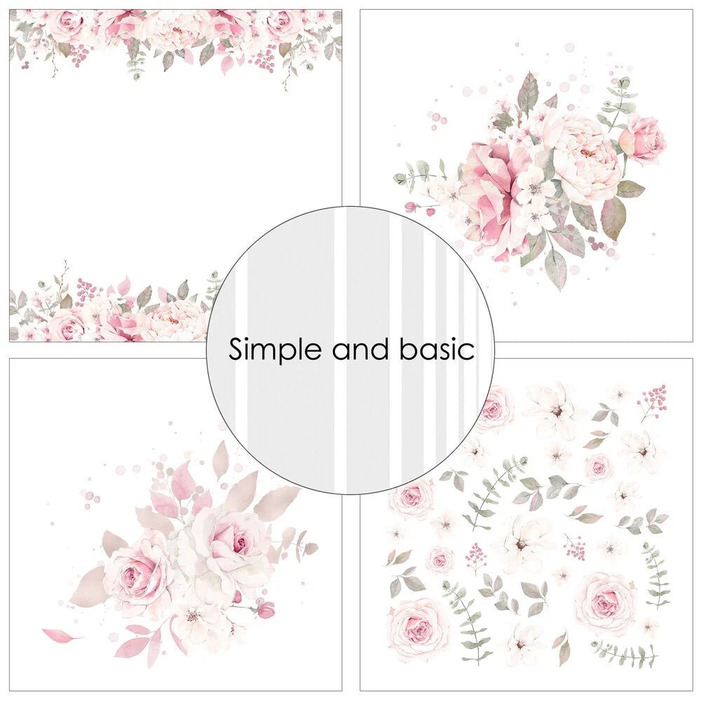 Design paper - Silent Rose - 1 - Simple and basic - Tidformera
