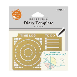 Diary Template Time Log - 1 - Midori - Tidformera