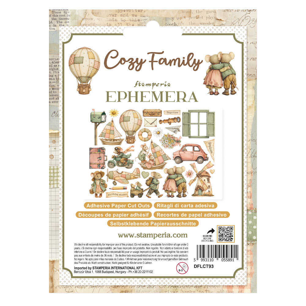 Die cuts - Adhesive - Cozy Family - 3 - Stamperia - Tidformera