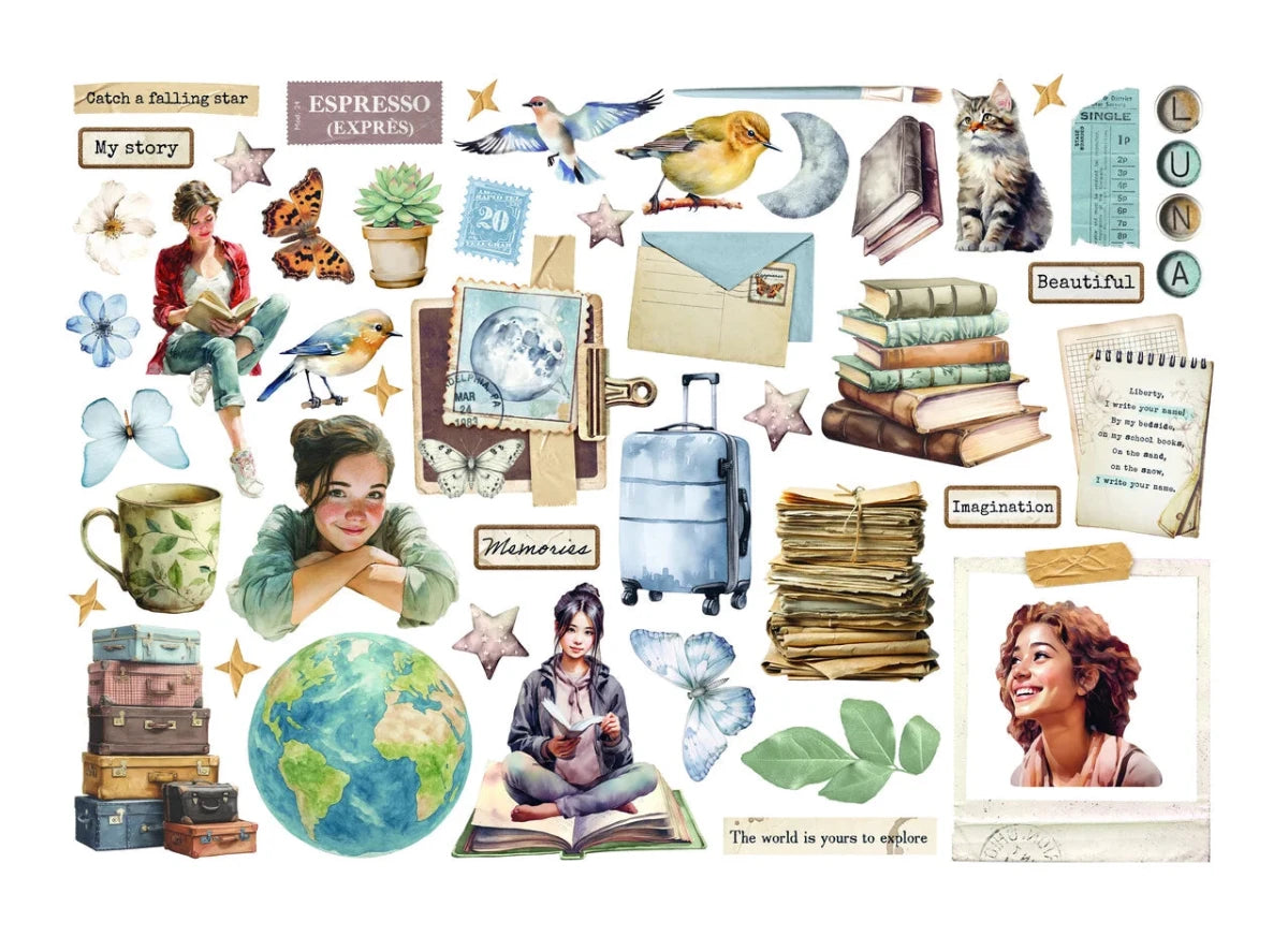 Die cuts - Adhesive - Secret Diary - 2 - Stamperia - Tidformera