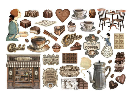 Die cuts Coffee and Chocolate Ephemera - 2 - Stamperia - Tidformera