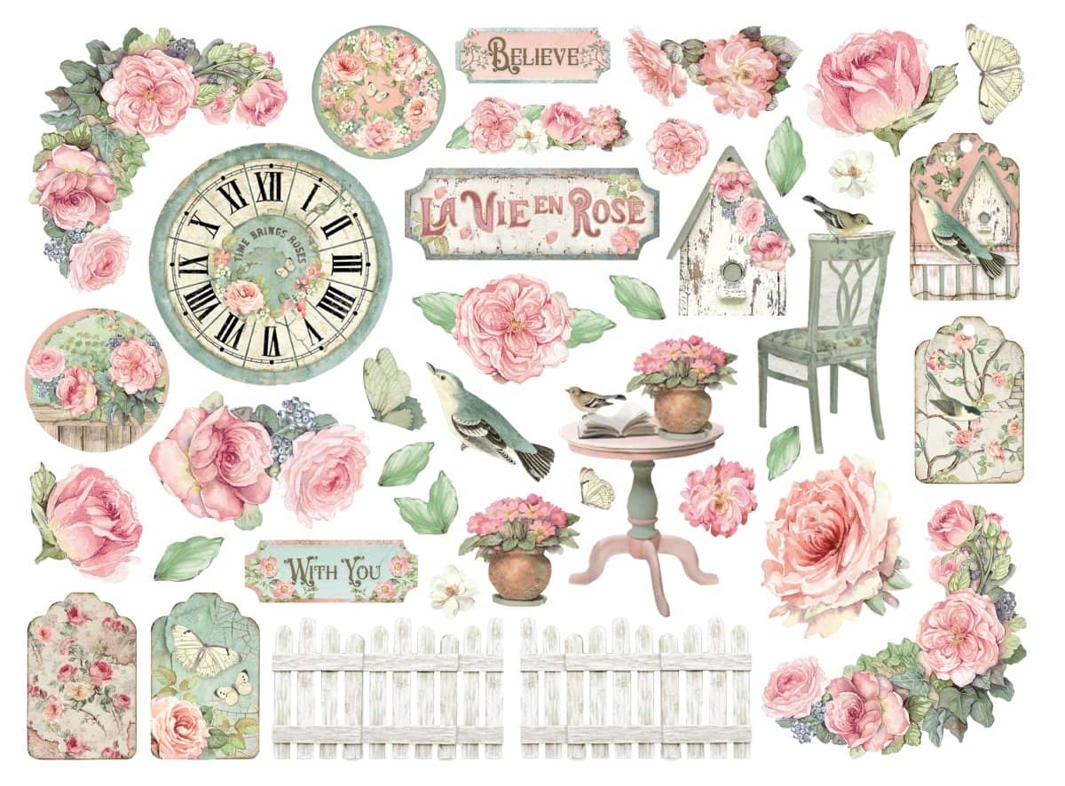 Die cuts - House of Roses - Assorted - 2 - Stamperia - Tidformera