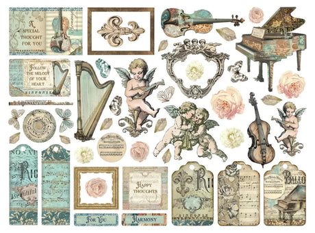 Die cuts Music Assorted 46 st - 2 - Stamperia - Tidformera
