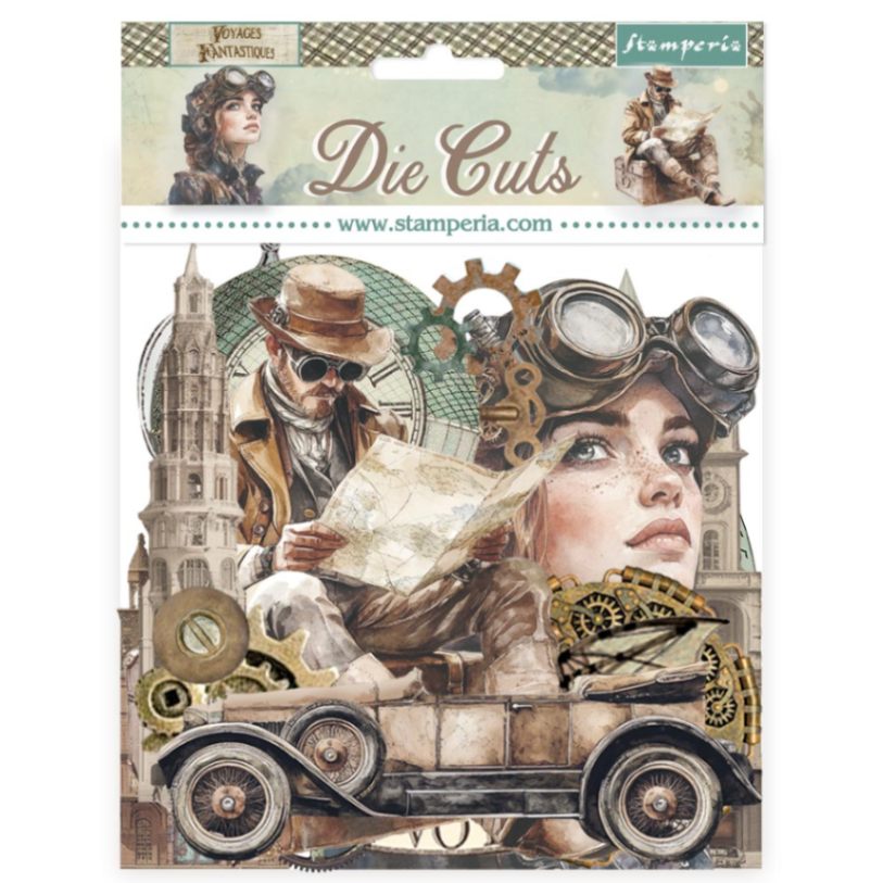 Die cuts - Voyages Fantastiques - Assorted - 1 - Stamperia - Tidformera