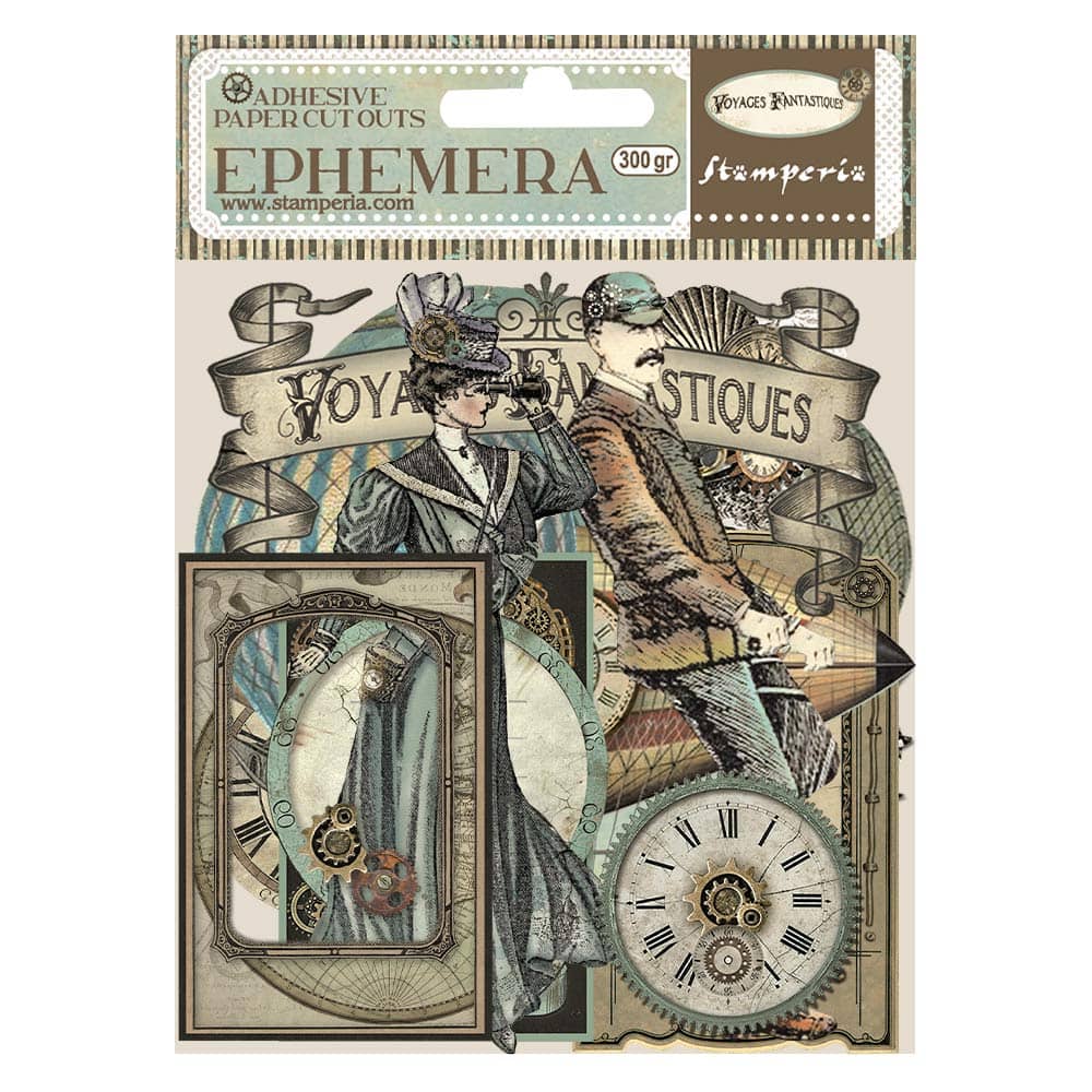 Die cuts Voyages Fantastiques Ephemera - 1 - Stamperia - Tidformera