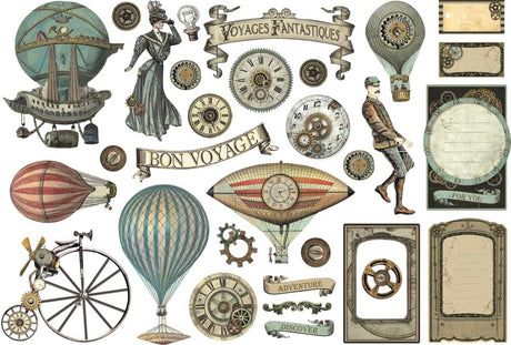Die cuts Voyages Fantastiques Ephemera - 2 - Stamperia - Tidformera