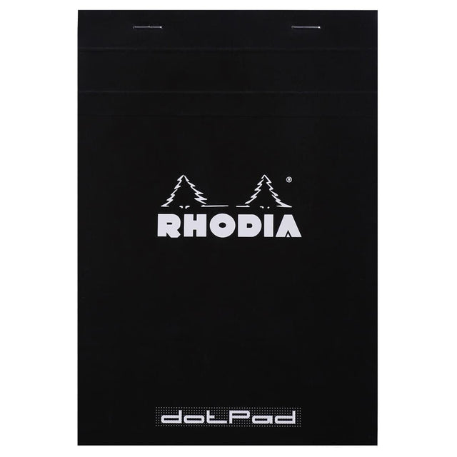 Dot Pad Klammerblock Dotted - A5 från Rhodia - Svart skrivblock - Tidformera