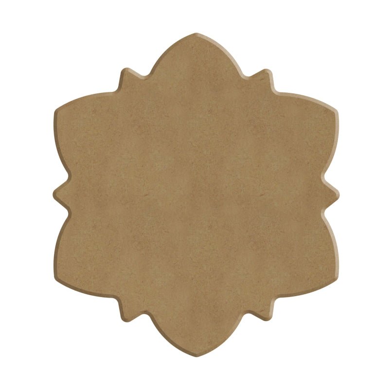 Dot Painting - Mdf - skiva och stencil - 10 cm - Anemone - 2 - Aladine - Tidformera