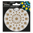 Dot Painting - Mdf - skiva och stencil - 10 cm - Rond - 1 - Aladine - Tidformera