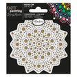 Dot Painting - Mdf - skiva och stencil - 10 cm - Soleil - 1 - Aladine - Tidformera
