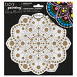 Dot Painting - Mdf - skiva och stencil - 20 cm - Pivoine - 1 - Aladine - Tidformera