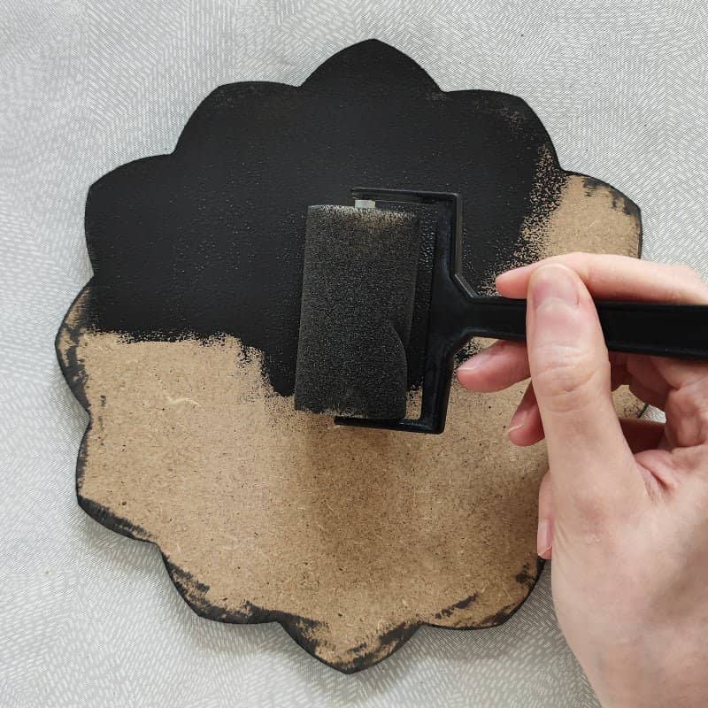 Dot Painting - Mdf - skiva och stencil - 20 cm - Pivoine - 5 - Aladine - Tidformera