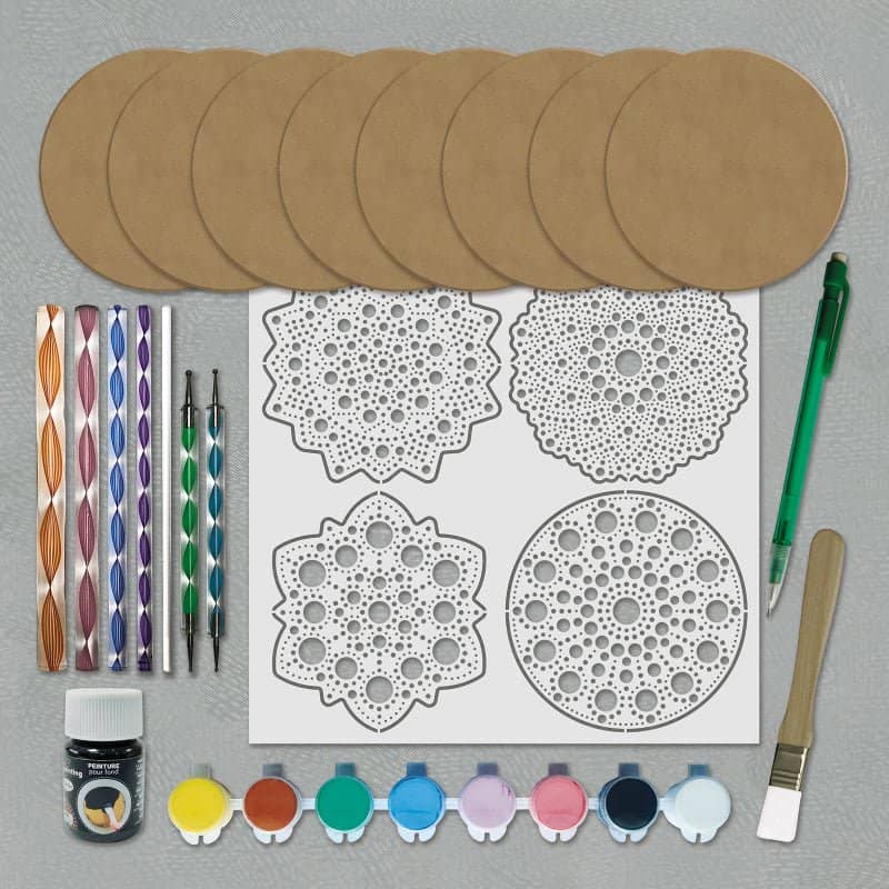 Dot painting - Relaxing mandala Set - 2 - Aladine - Tidformera