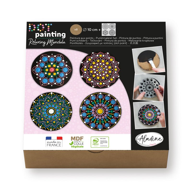 Dot painting - Relaxing mandala Set - 1 - Aladine - Tidformera