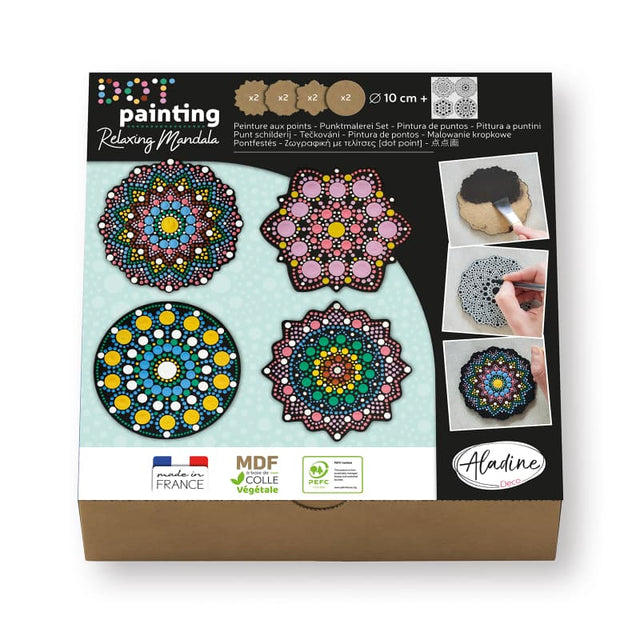 Dot painting - Relaxing mandala Set - Set 2 - 1 - Aladine - Tidformera