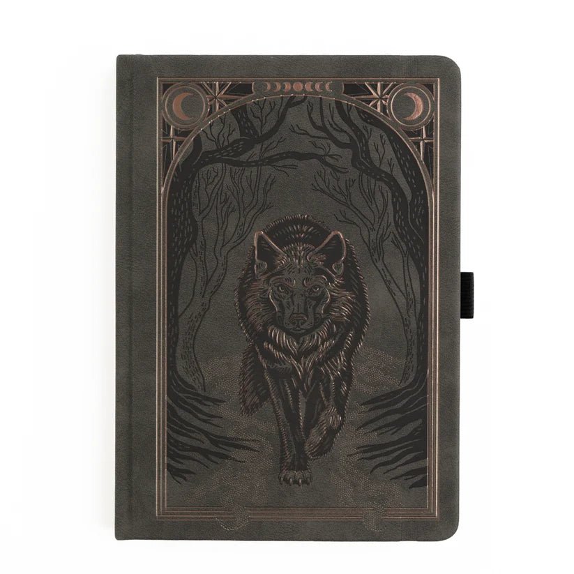 Dotted Notebook - A5 - 192 s - Wolf in the Night - 1 - Archer & Olive - Tidformera