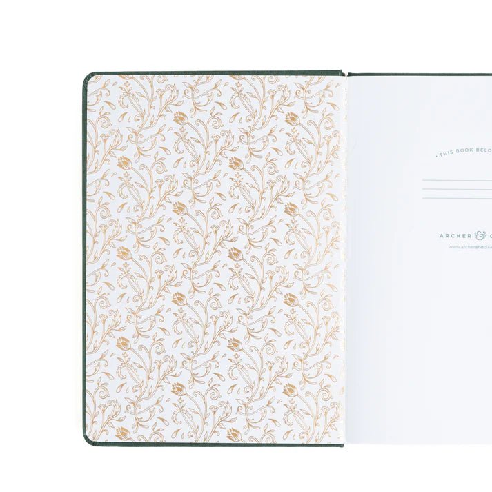 Dotted Notebook Antique Floral SQ - 3 - Archer & Olive - Tidformera