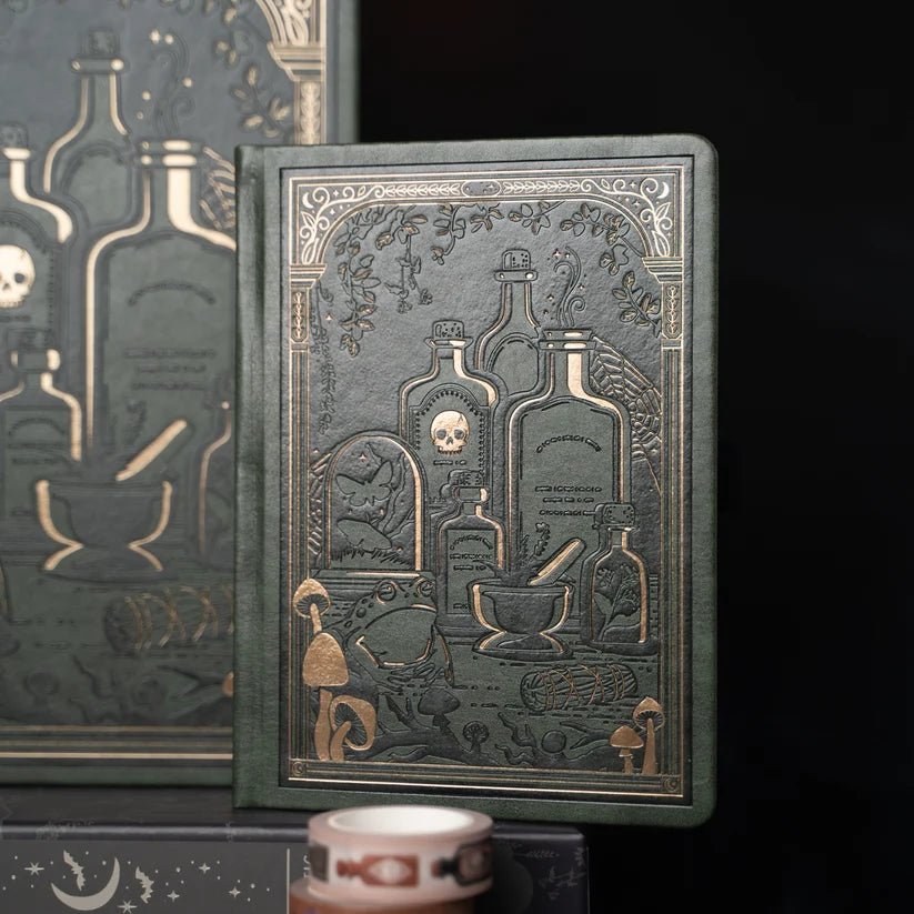 Dotted Notebook - Black dot grid - B5 - Apothecary Shelf - 11 - Archer & Olive - Tidformera