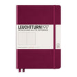 Dotted notebook Lt A5 Hård pärm Port Red från Leuchtturm1917 - Vinröd anteckningsbok - Tidformera