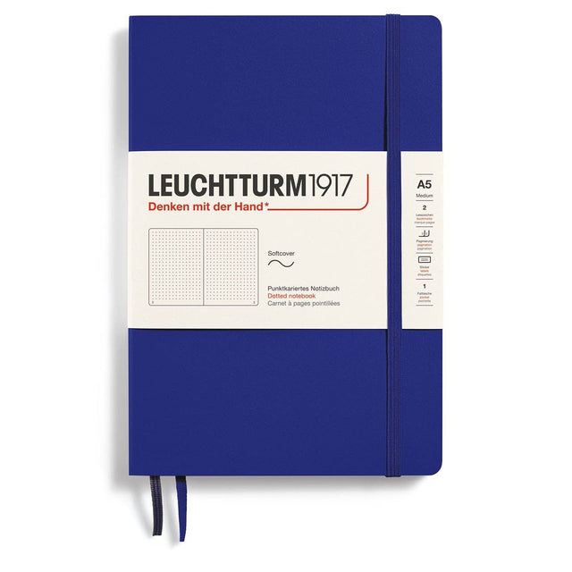 Dotted notebook Lt A5 Mjuk pärm Ink från Leuchtturm1917 - Blå anteckningsbok - Tidformera