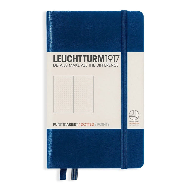 Dotted notebook Lt A6 Hård pärm Navy från Leuchtturm1917 - Blå anteckningsbok - Tidformera