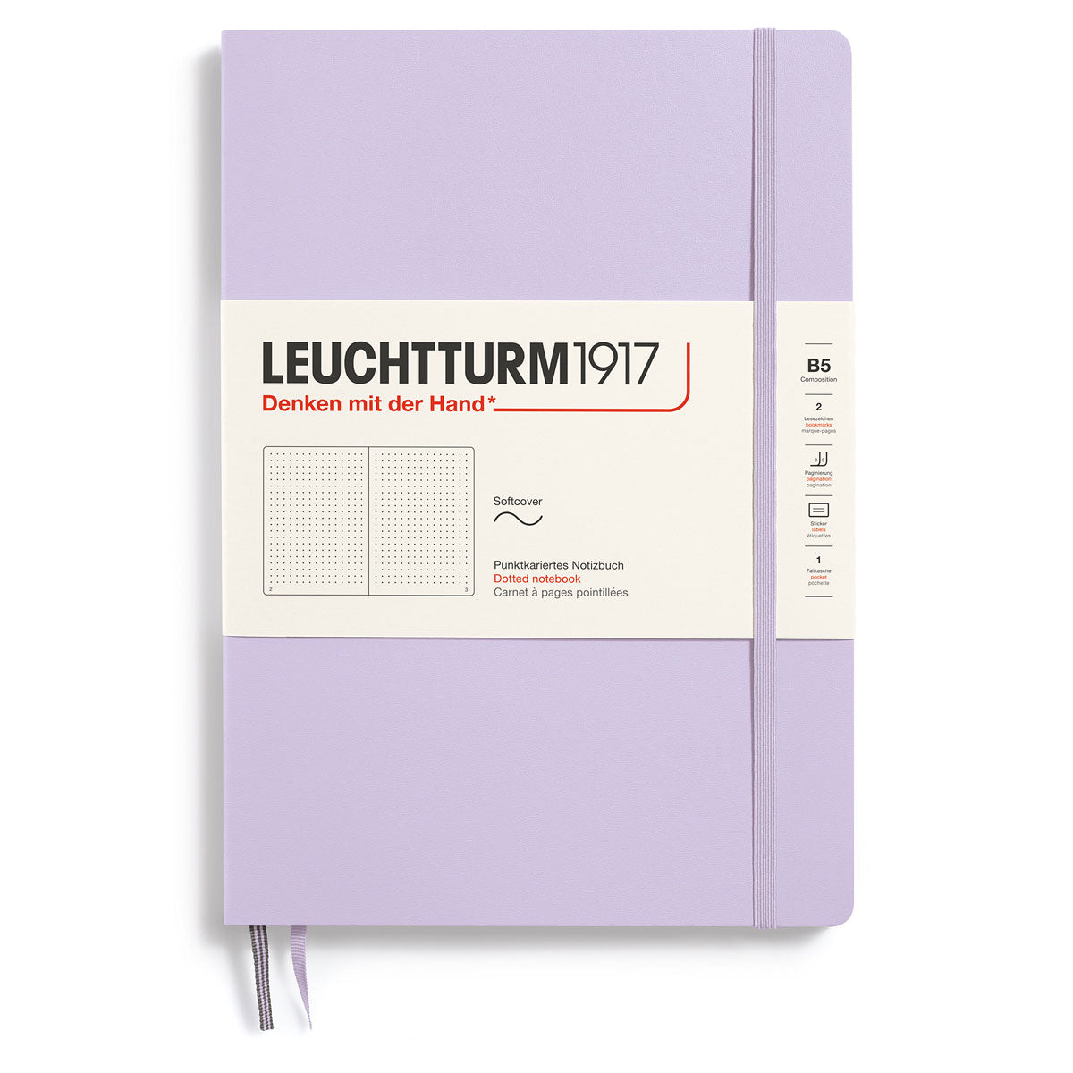 Dotted notebook Lt B5 Mjuk pärm Lilac - Leuchtturm1917 - Tidformera